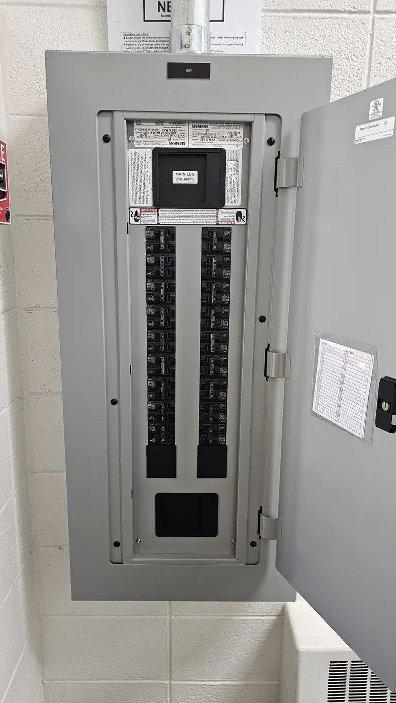 Commercial electrical panel and conduit installation by Sujo Electric